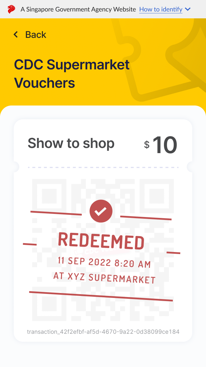 Sample Redeemed Voucher